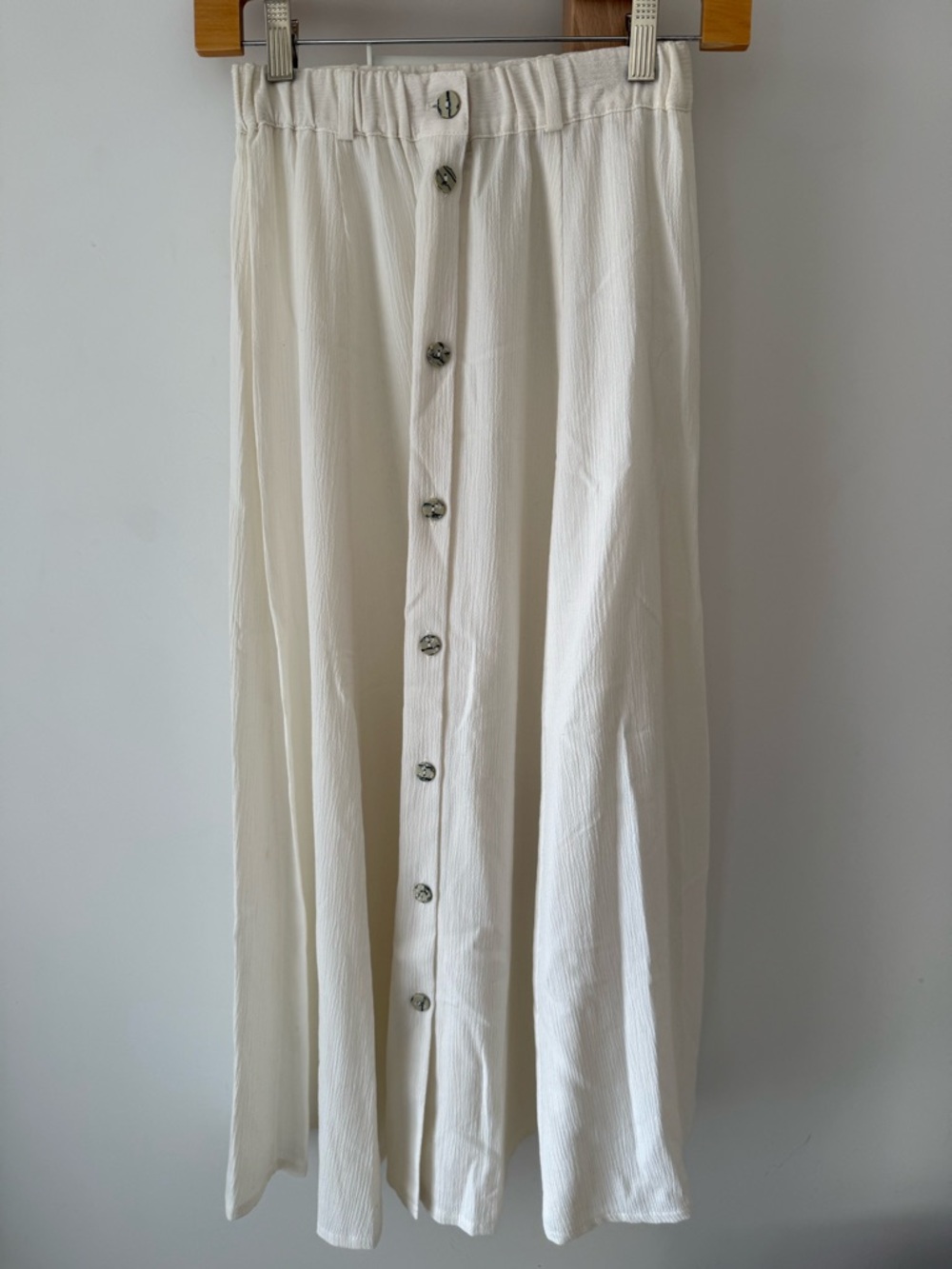 Vintage High Waist Button-Front Maxi Skirt